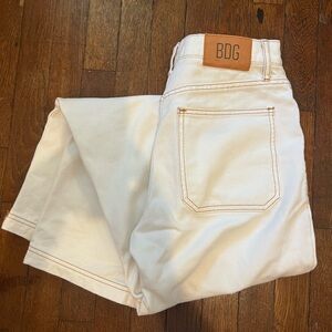 BDG High Rise Baggy White Jeans
